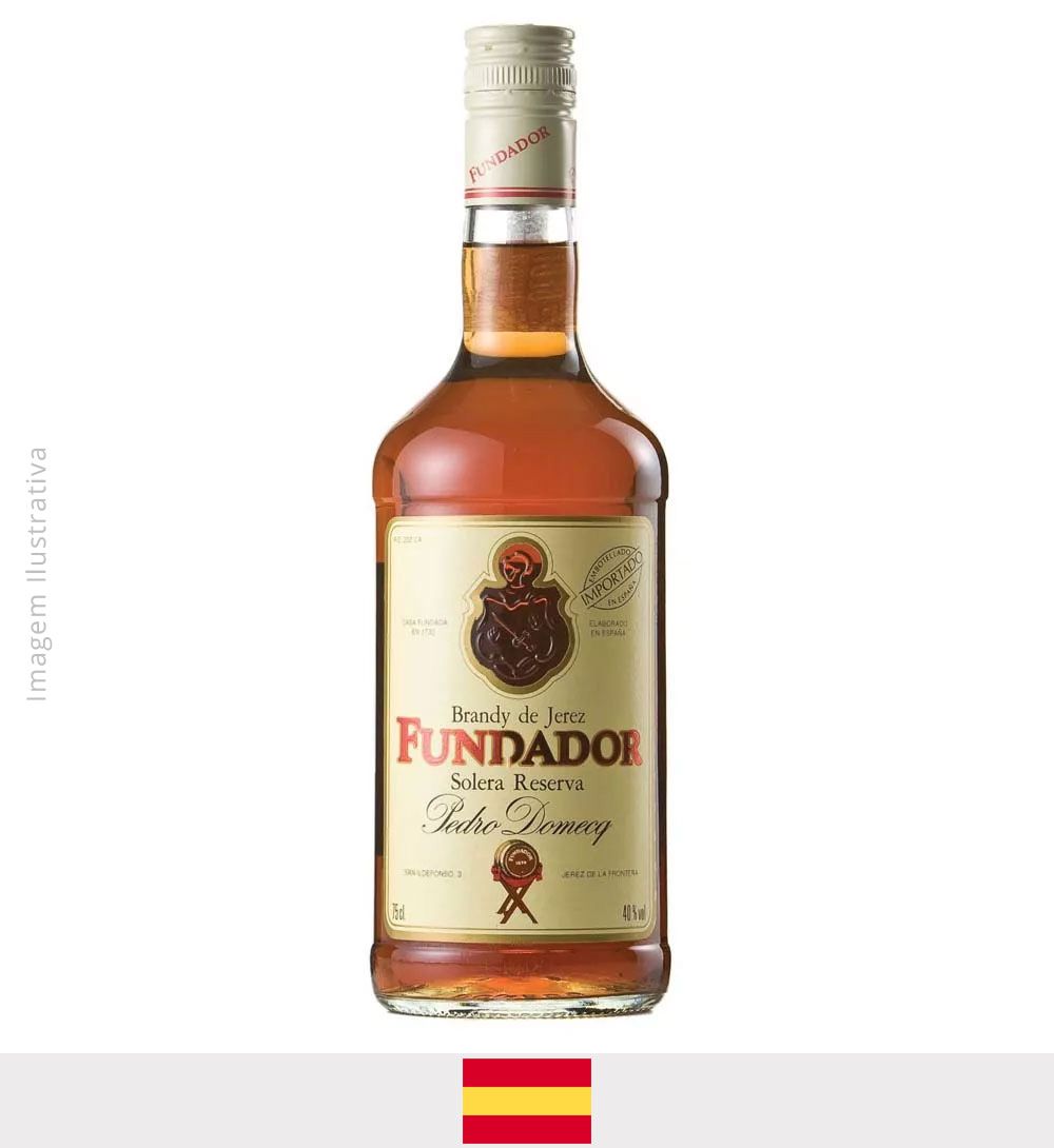 Conhaque Brandy Fundador 750ml - Conhaque Brandy Fundador
