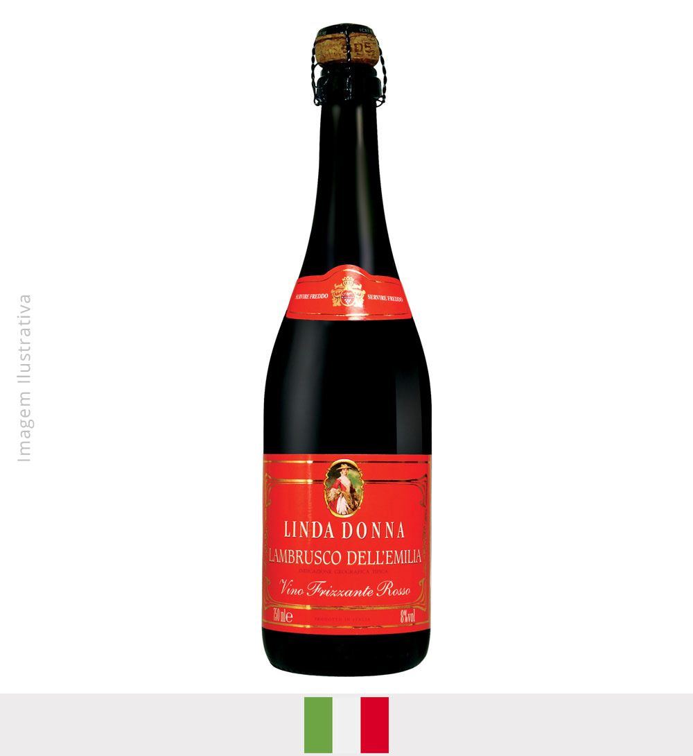 Frisante Lambrusco Linda Donna Tinto 750ml - Frisante Lambrusco Linda Donna Tinto
