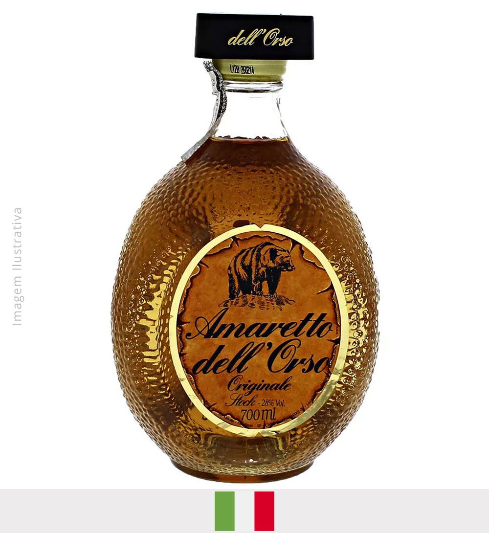 Licor Amaretto Dell Orso 700ml - Licor Amaretto Dell Orso