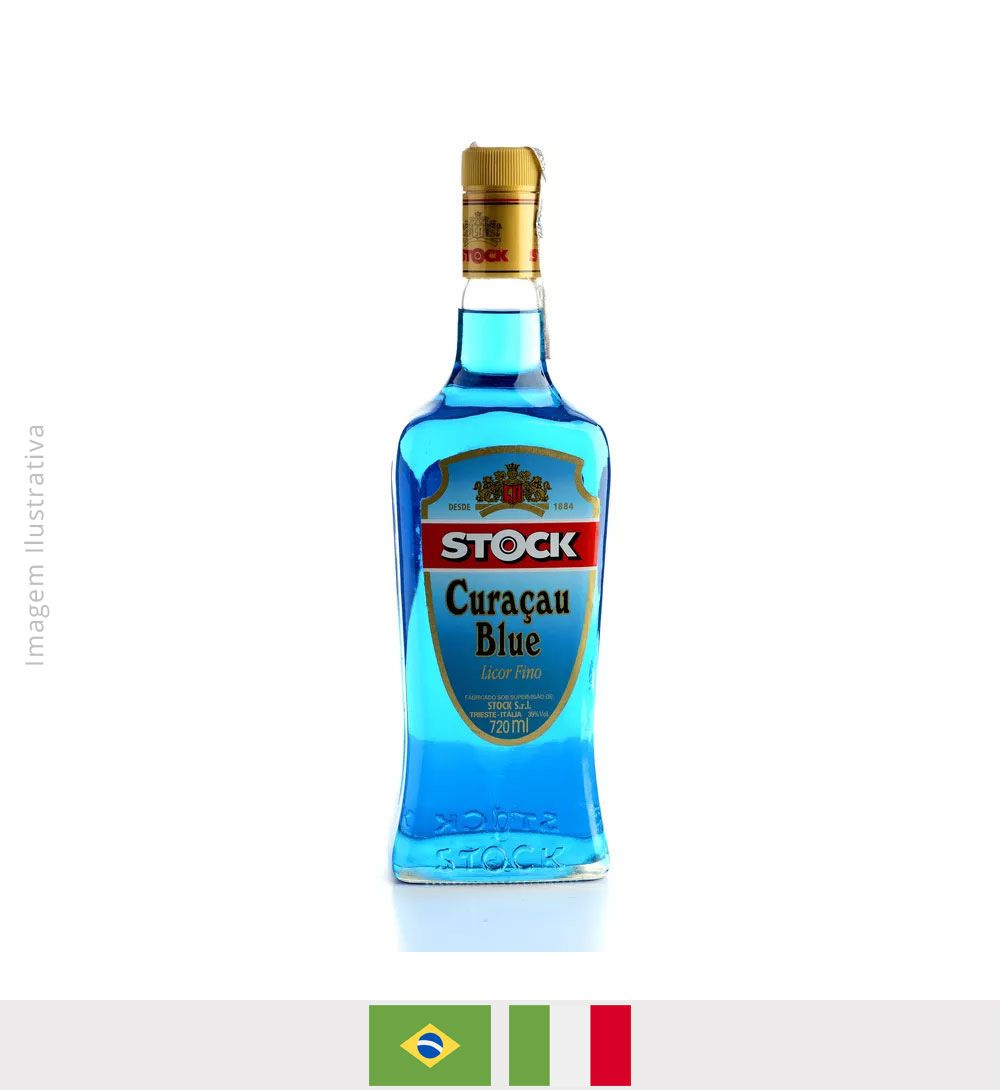 Licor Fino Stock Curaçau Blue 720ml - Licor Fino Stock Curaçau Blue