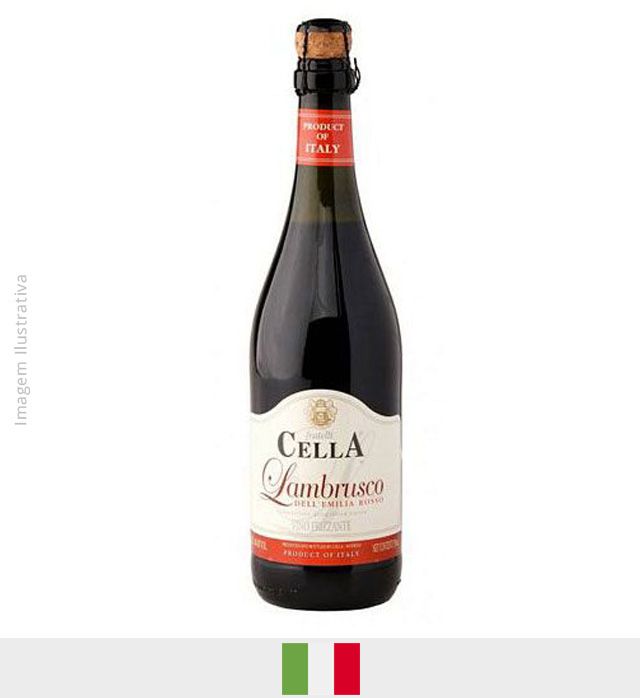 Frisante Lambrusco Cella Tinto 750ml - Frisante Lambrusco Cella Tinto