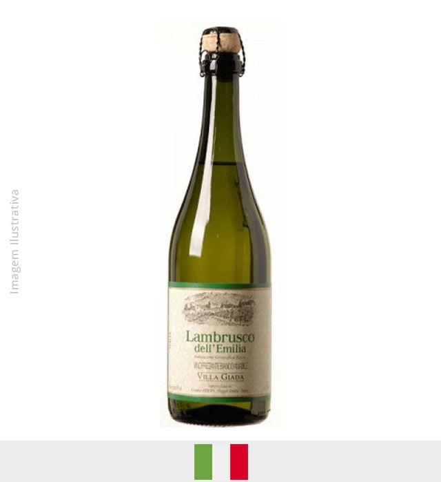 Frisante Lambrusco Villa Dell'Emília Branco 750ml - Frisante Lambrusco Villa Giada Dell'Emília Branco