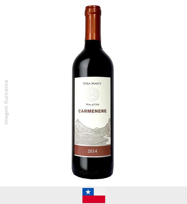 Vinho Vina Marty Carmenere Central Valley 750ml - Vina Marty Carmenere Central Valley