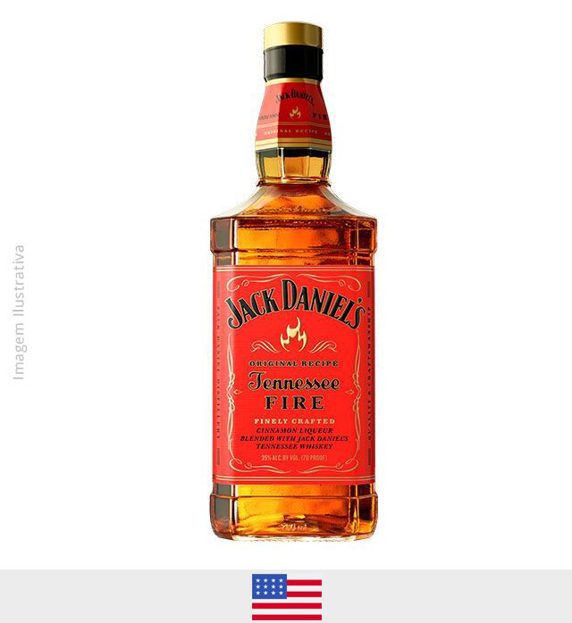Whisky Jack Daniel's Fire (canela) 1L - Whisky Jack Daniels Fire