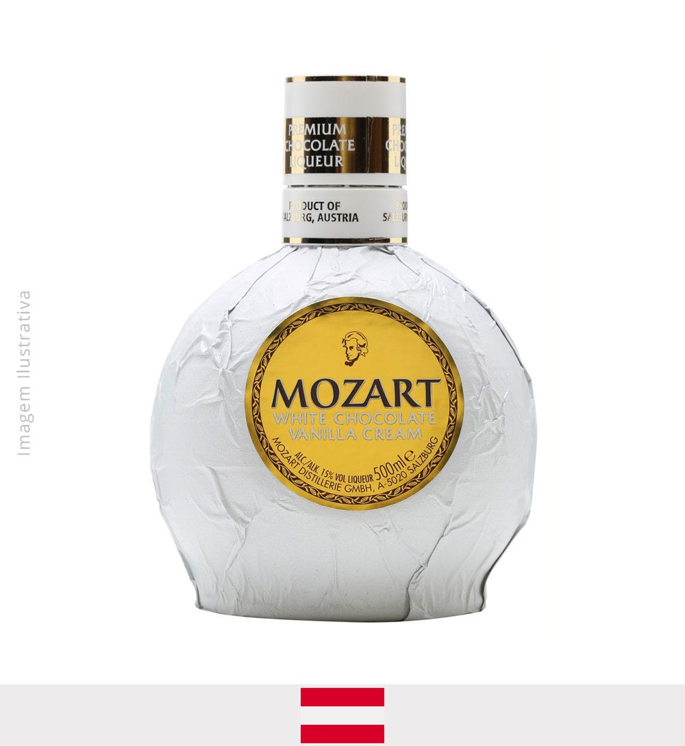 Licor Mozart White Chocolate Vanilla Cream 500ml - Mozart White Chocolate Vanilla Cream
