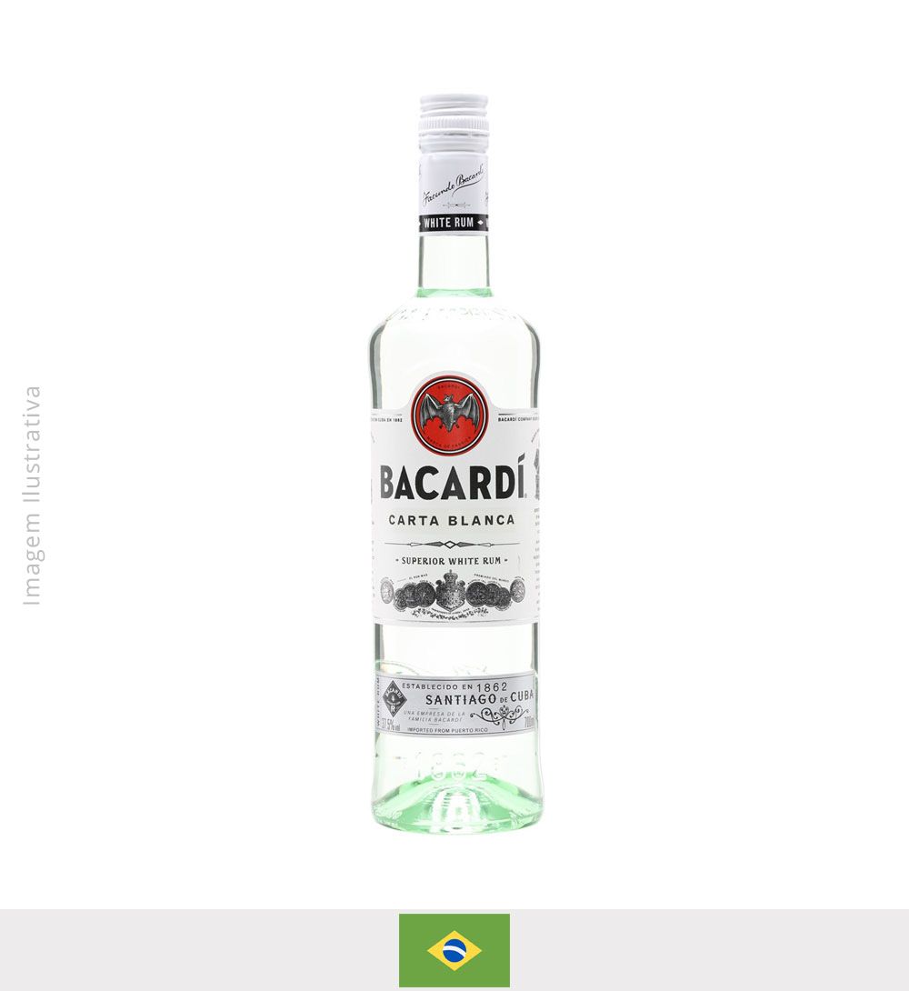 Rum Bacardi Carta Blanca 980ml - Rum Bacardi Carta Blanca