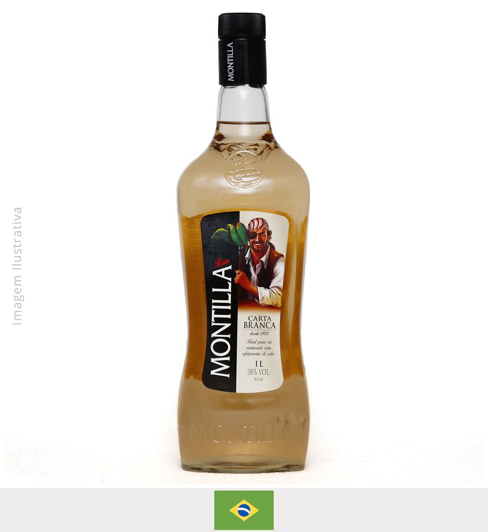 Rum Montilla Carta Branca 1 litro - Rum Montilla Carta Branca