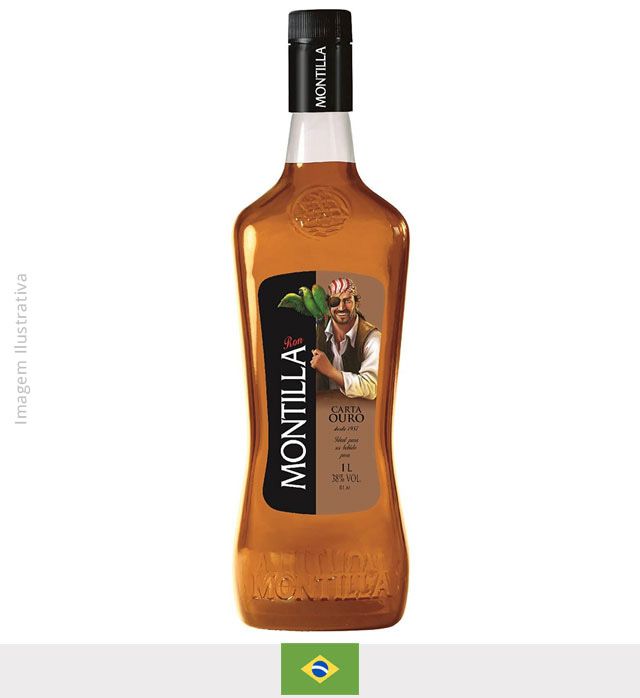 Rum Montilla Carta Ouro 1 litro - Rum Montilla Carta Ouro