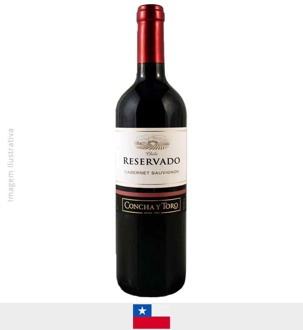 Vinho Concha Y Toro Reservado Carbenet Sauvignon 750ml - Vinho Concha Y Toro Reservado Cabernet Sauvignon