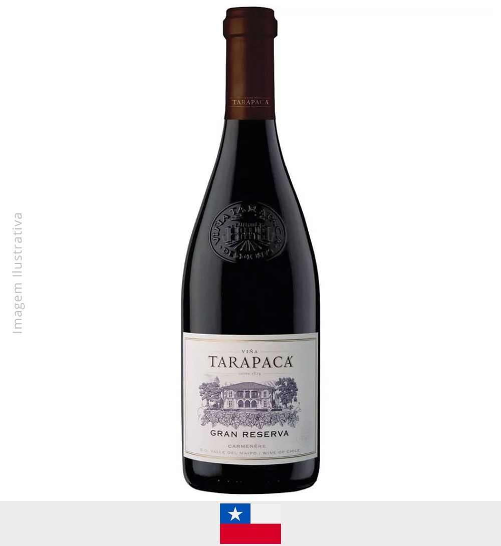 Vinho Tarapaca Gran Reserva Carmenere 750ml - Vinho Tarapaca Gran Reserva Carmenere