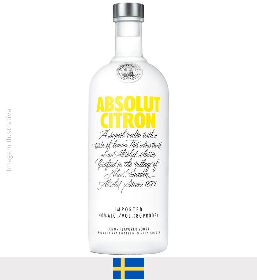 Vodka Absolut Citron 1L - Vodka Absolut Citron