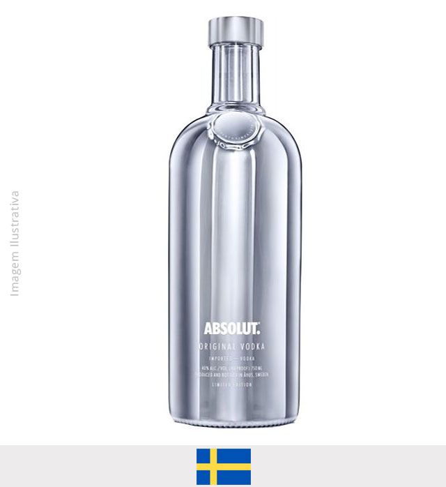 Vodka Absolut Electrik Natural Prata 1L - Vodka Absolut Electrik Natural Prata