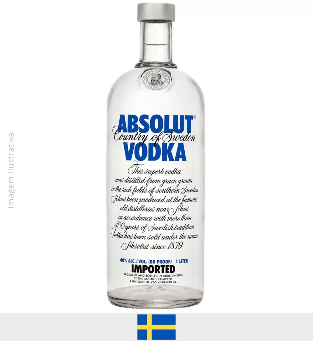 Vodka Absolut Tradicional 1L - Vodka Absolut Tradicional