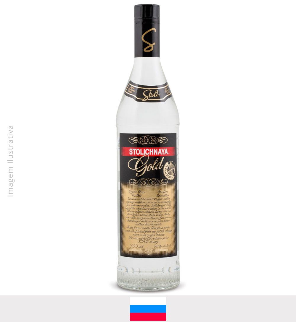 Vodka Stolichnaya Gold 750ml - Vodka Stolichnaya Gold