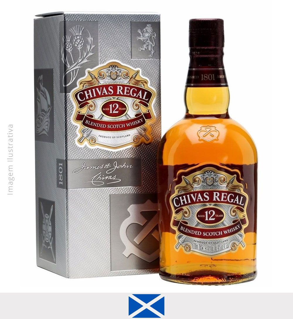 Whisky Chivas Regal 12 anos 1L - Whisky Chivas 12 anos