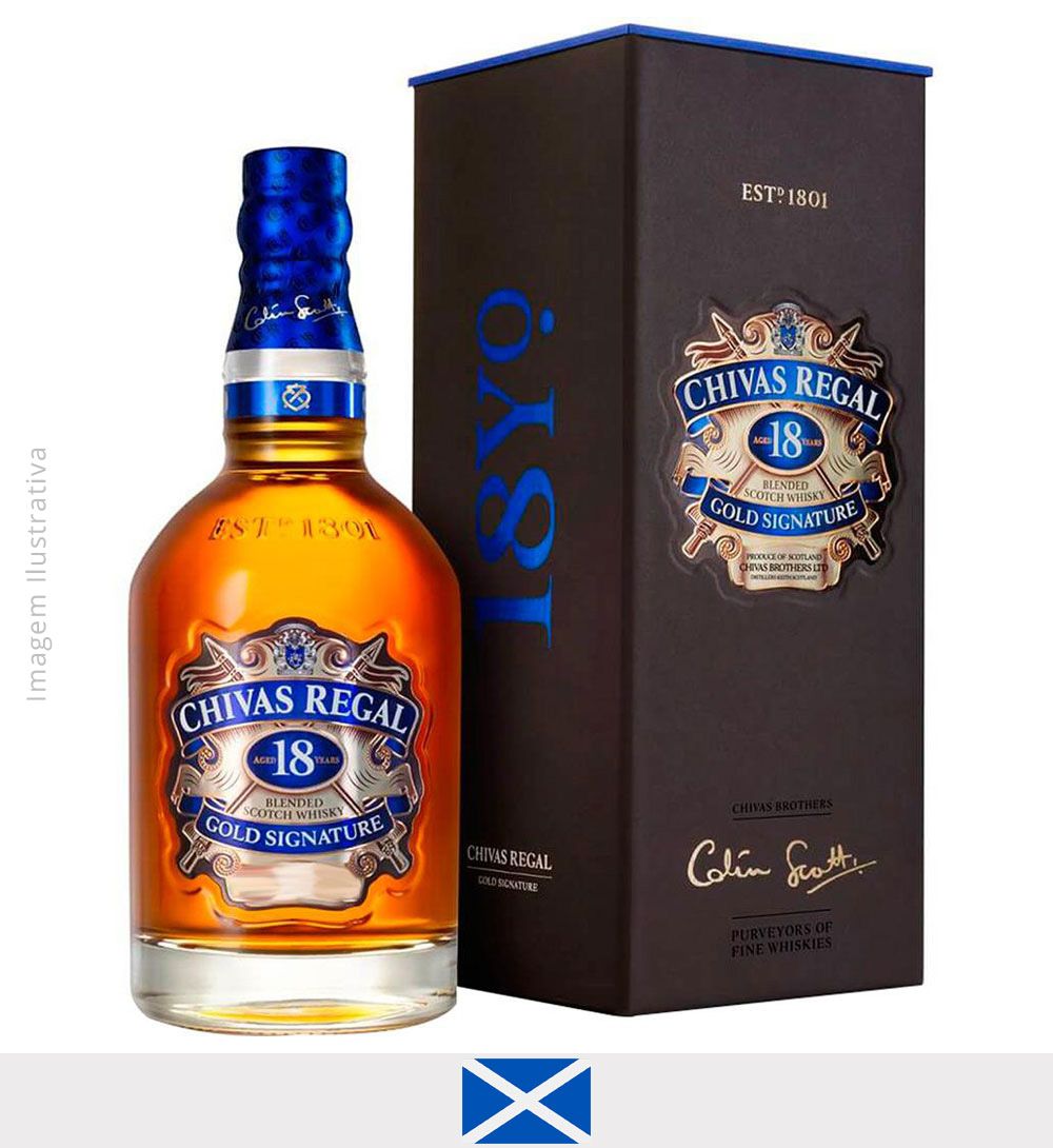 Whisky Chivas 18 anos 750ml - Whisky Chivas 18 anos