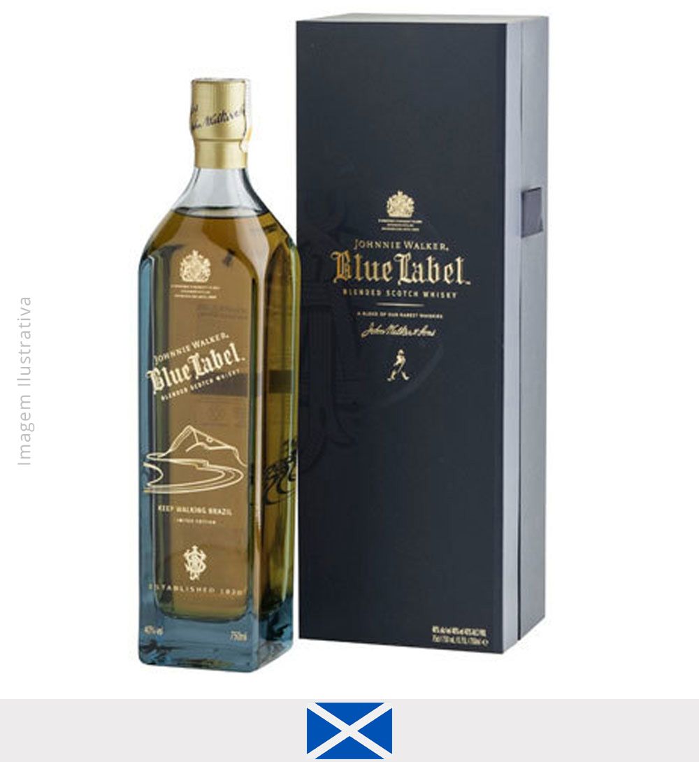 Whisky Johnnie Walker Blue Label Bossa In Blue 750ml - Whisky Johnnie Walker Blue Label Bossa In Blue