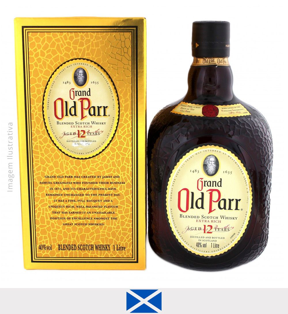 Whisky Old Parr 12 Years Old 1L - Whisky Old Parr 12 Years Old