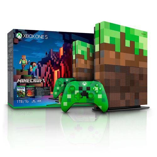 Xbox One S 1TB Minecraft Edition + Controle sem fio