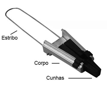 Grampo ancoragem 70mm 15kv 