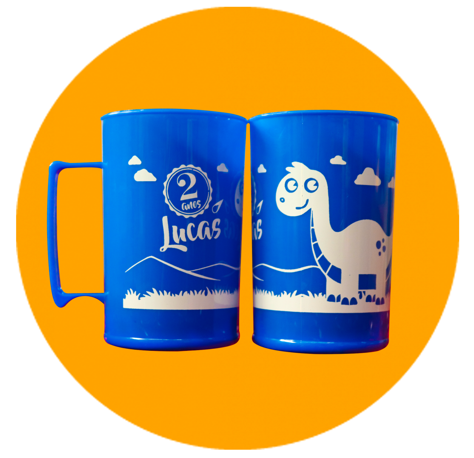 Caneca Ecológica 300ml personalizadas - Caneca PP azul 300ml
