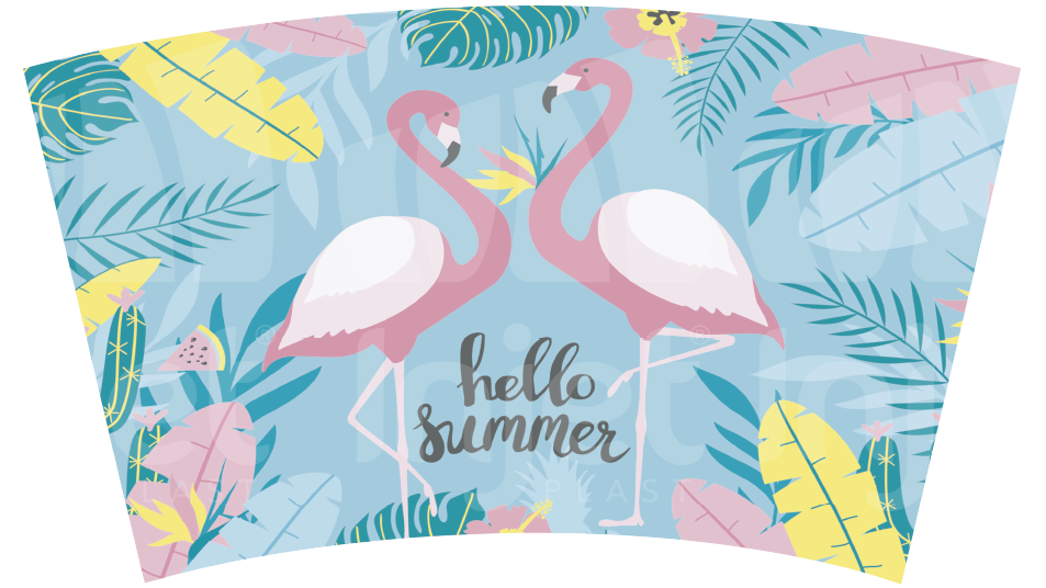 Copo Label 550ml - Hello Summer e Flamingo