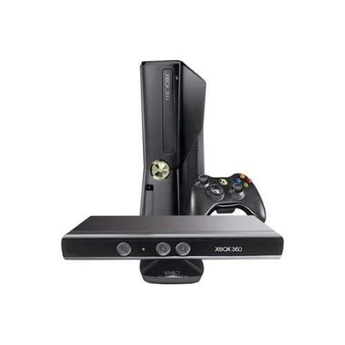 Xbox 360 Slim 4GB + Kinect + 2 Controles Usado