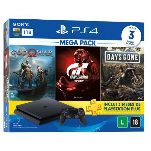 Console Playstation 4 Mega Pack 12 + 3 Jogos