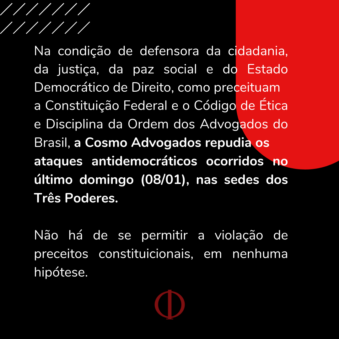 Nota de Rep�dio aos Atos Antidemocr�ticos