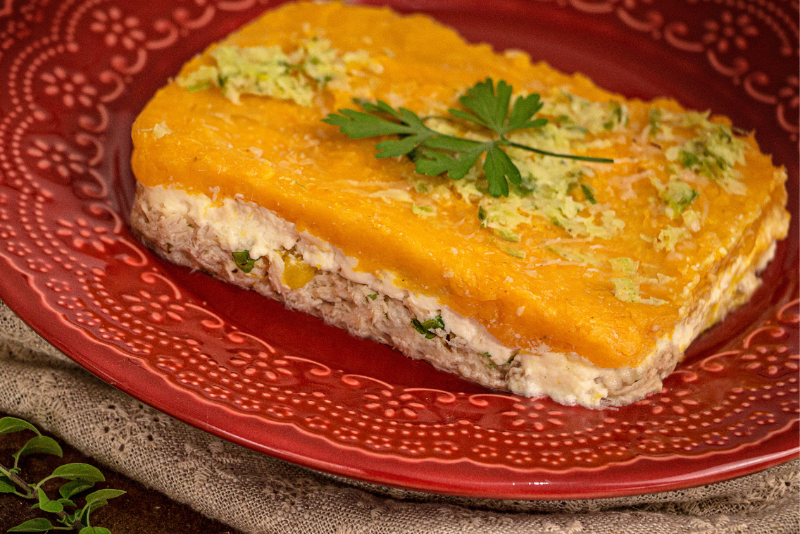 Escondidinho de Frango, Pur de Caboti e cream cheese