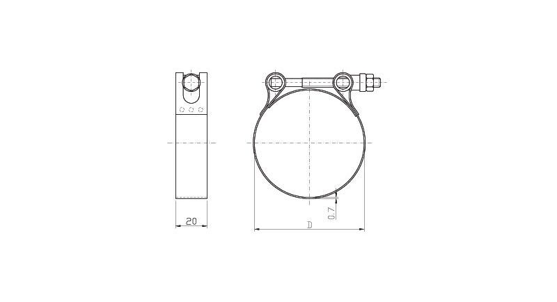 Abraadeira Tucho de Ao Inox - 92 x 101 - 3.5/8' x 4'
