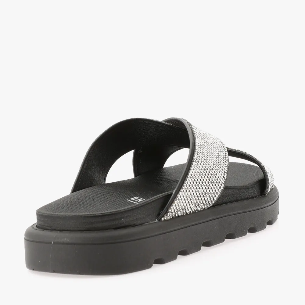 Tamanco Rasteira Strass Flatform Feminina Cod. 6459.122