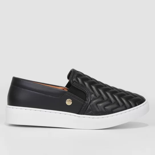 T�nis Slip On Vizzano Matelass� Feminino - Preto Cod. 1214.1010