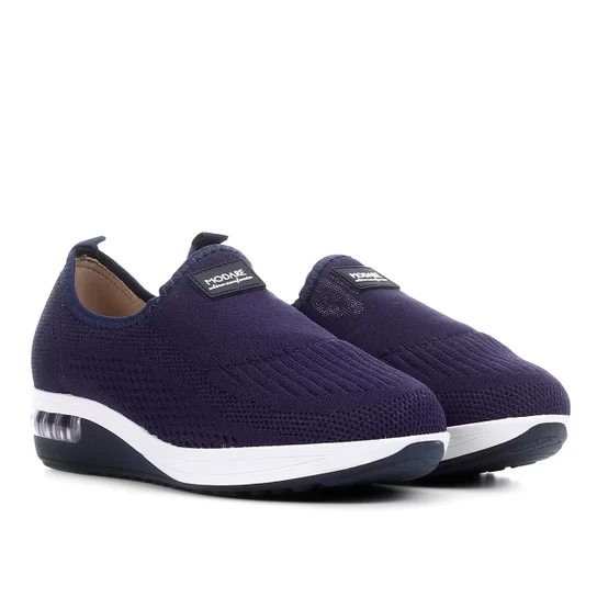 T�nis Slip On Modare El�stico Bolha Feminino - Azul Cod.7320.217