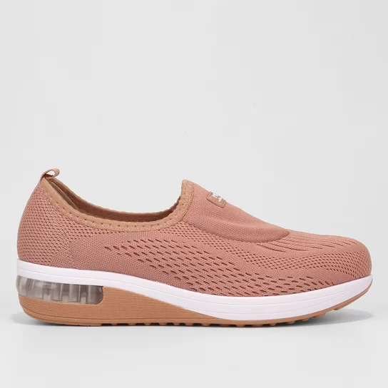 T�nis Slip On Modare El�stico Bolha Feminino - Nude Cod. 7320.217