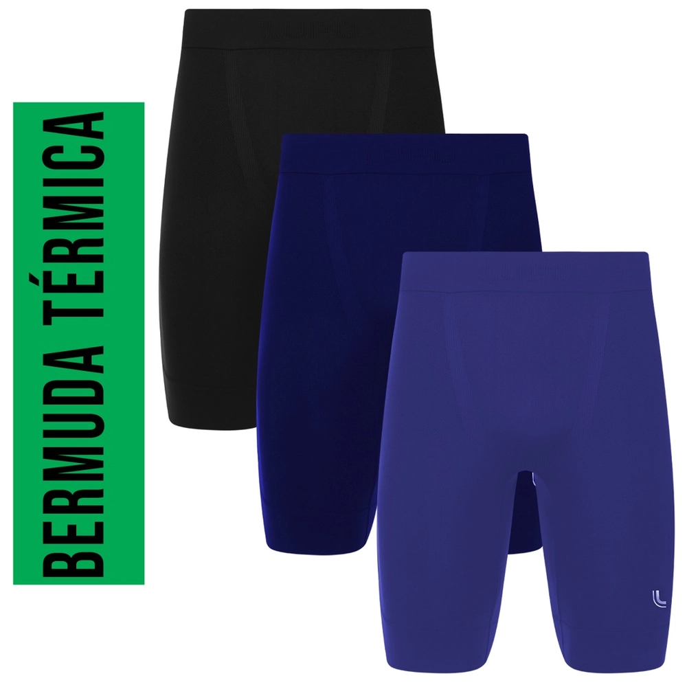 Bermuda Termica Lupo Sport Advanced Preto/Mar/Brc 70050