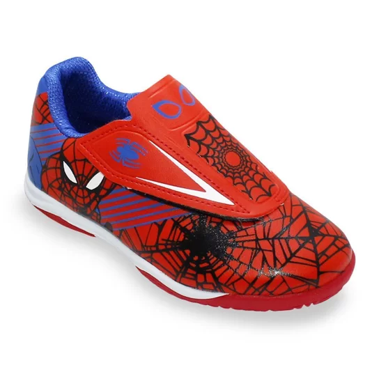 Chuteira Indoor Dray Baby Marvel Homem Aranha  - Azul/Vermelho