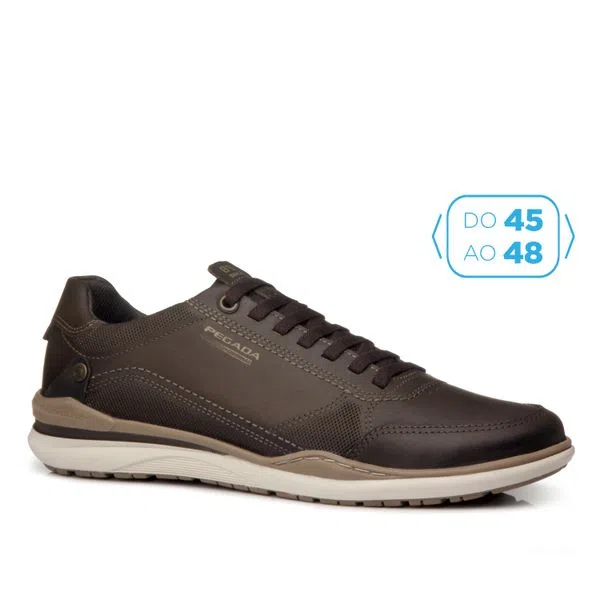 SAPAT�NIS PEGADA MASCULINO COURO CRAVO  COD. 519106-04 COR BROWN