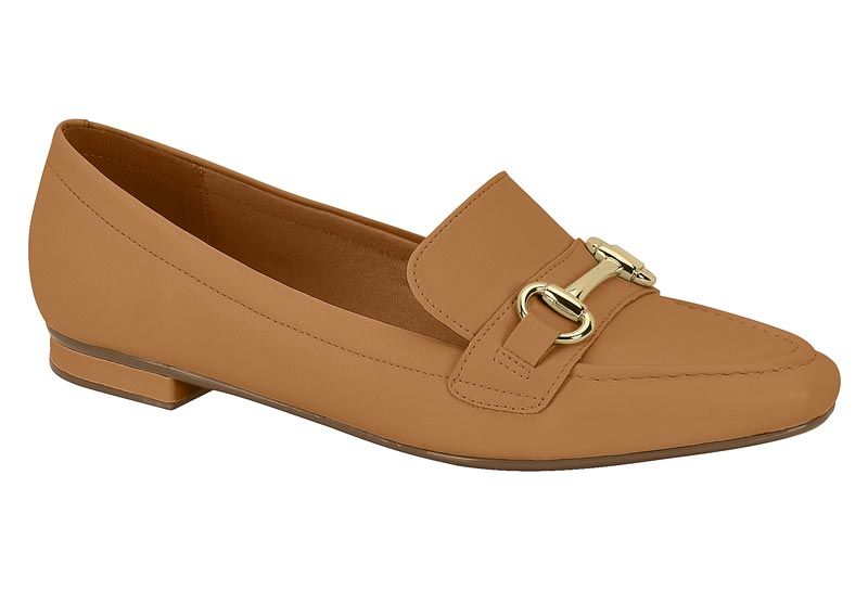 Mocassim Feminino Vizzano cod. 1361.106.7286 Sapato Social Saldo Baixo Camel 