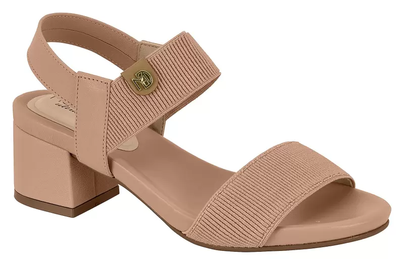 Sand�lia de Salto Bloco Feminina Modare Nude 7187.100