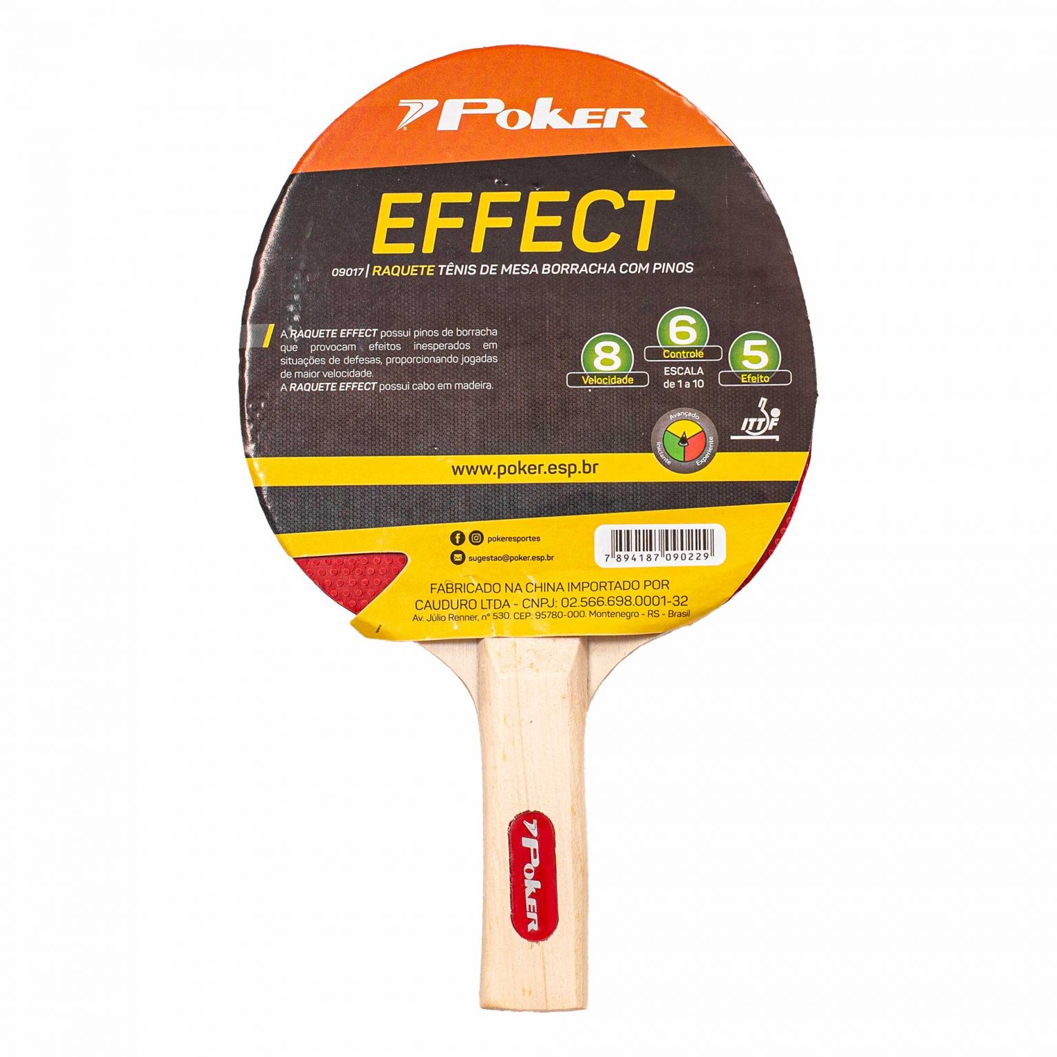 Raquete Poker Effect T�nis de Mesa - 09017