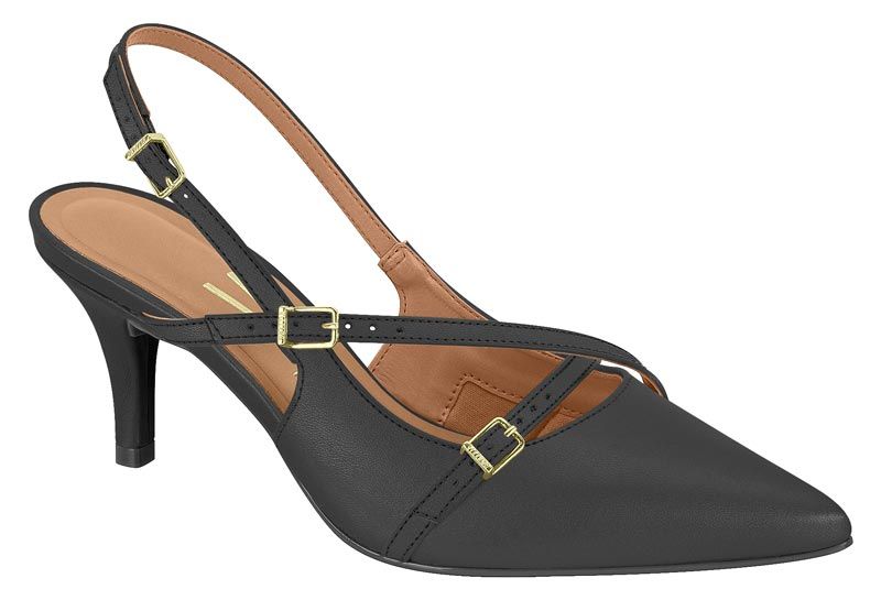 Scarpin Vizzano Feminina Slingback Tiras Salto Fino 1185.1124