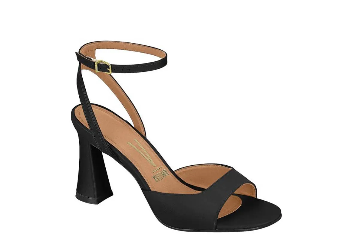 Sand�lia Vizzano Salto Bloco Preta 6517.102