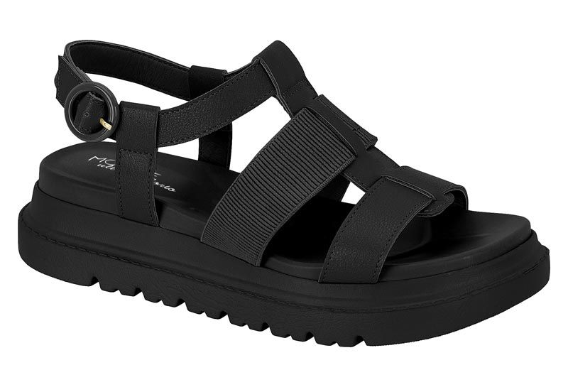 Sand�lia Modare Plataforma Feminina 7200.101 Preta