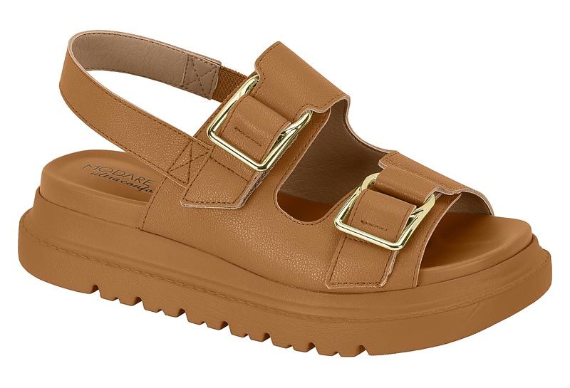 Sand�lia Modare Plataforma Feminina 7200.102 Camel