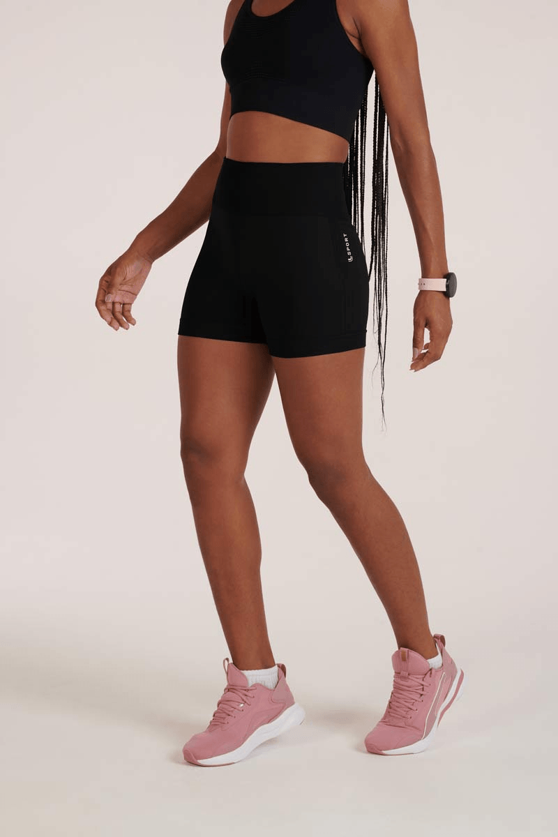 Short Legging Feminino Adulto Curto Basic Lupo Sport - Preto