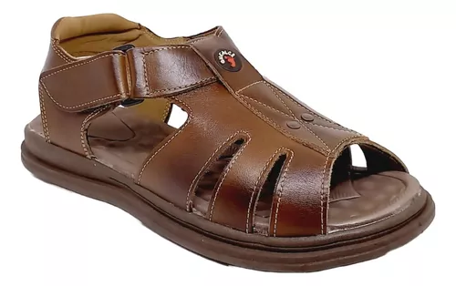 Sandalia Masculina Couro Gilcalce Massageadora Anatomica - Cod. 050