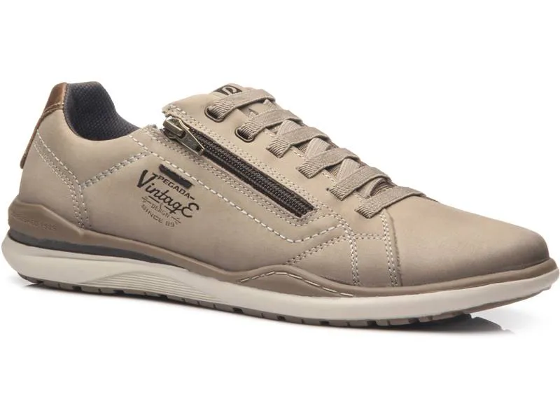 Sapat�nis Masculino Pegada Cod. 519108 Cor Bege