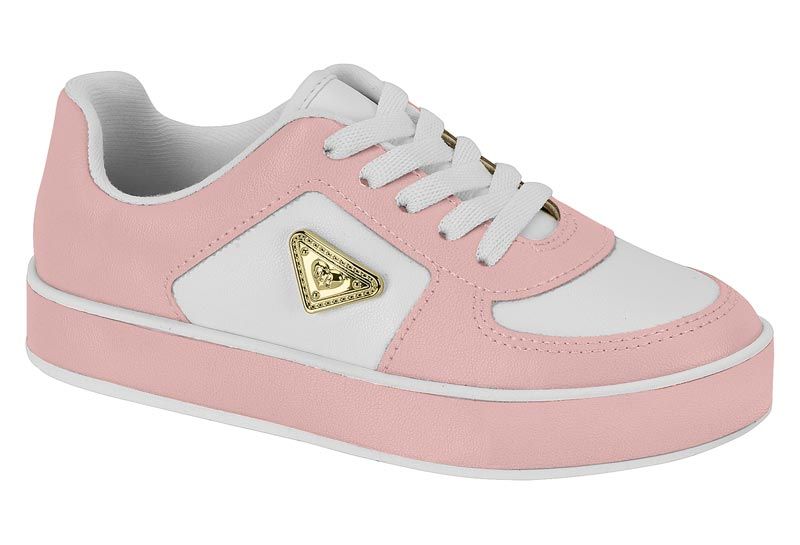 T�nis Molekinha Cod. 2520.142 Branco/Rosa