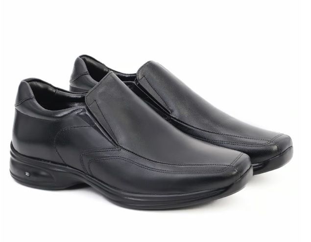 Sapato Social Couro Preto 3D Vision 71455